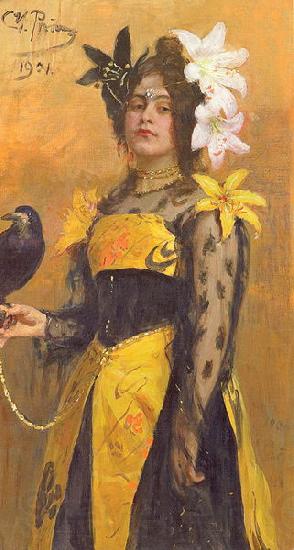 Ilya Yefimovich Repin Portrait of Lydia Kuznetsova Spain oil painting art